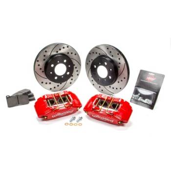 Wilwood Engineering - Wilwood Forged DHPA DynaPro Honda/Acura Caliper and Rotor Kit - Red - 10.32" Drilled/Slotted Rotor