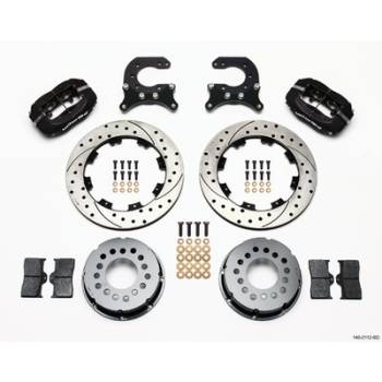 Wilwood Engineering - Wilwood Dynalite Pro Series Rear Brake Kit - Black - SRP Drilled & Slotted Rotor - 12 Bolt Chevy