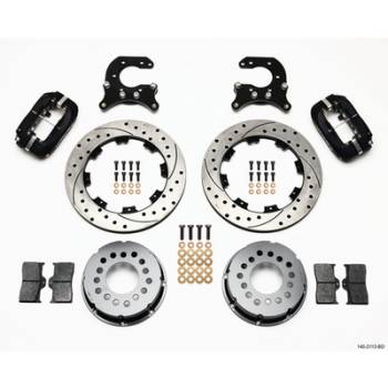 Wilwood Engineering - Wilwood Dynalite Pro Series Rear Brake Kit - Black - SRP Drilled & Slotted Rotor - Small Ford 2.66"