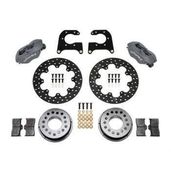 Wilwood Engineering - Wilwood Forged Dynalite Rear Drag Brake Kit - Black Anodized Caliper - Drilled Rotor - New Big Ford