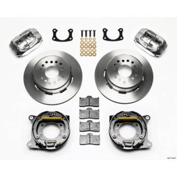 Wilwood Engineering - Wilwood Dynalite Rear Parking Brake Kit - Polished Caliper - Plain Face Rotor - Big Ford New Style