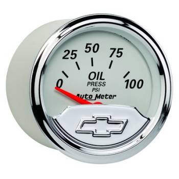 Auto Meter - Auto Meter 2-1/16 Gauge Oil Pressure 100 psi Chevrolet