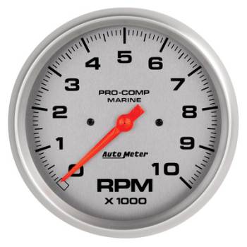 Auto Meter - Auto Meter 5" U/L Tachometer Gauge 10000 RPM Silver
