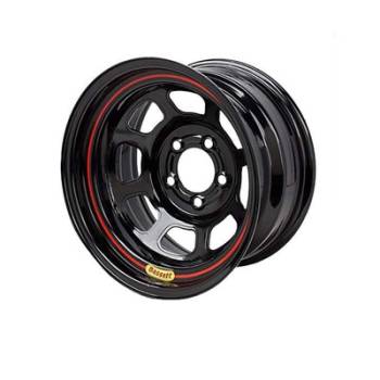 Bassett Racing Wheels - Bassett 15x7 4x4.25 3" Back Spacing D-Hole Lite Black
