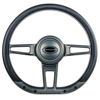 Billet Specialties - Billet Specialties Steering Wheel 14" D-Shape Formula Gunmetal Mat