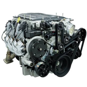 Billet Specialties - Billet Specialties Tru Trac Pulley System GM LT4 Black w Power Steering & A/C