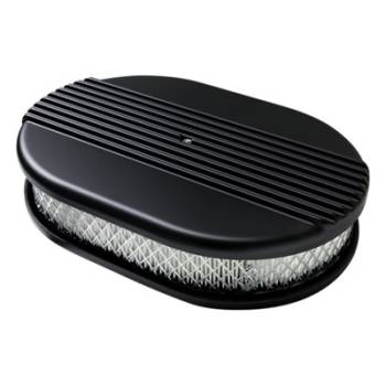 Billet Specialties - Billet Specialties Air Cleaner Small Oval Ribbed Black