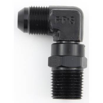 Fragola Performance Systems - Fragola #8 x 1/2 MPT 90 Degree Swivel Adapter Black