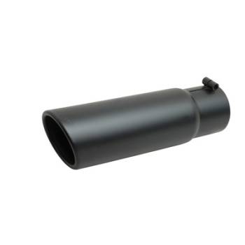 Gibson Performance Exhaust - Gibson Black Ceramic Rolled Edge Angle Exhaust Tip