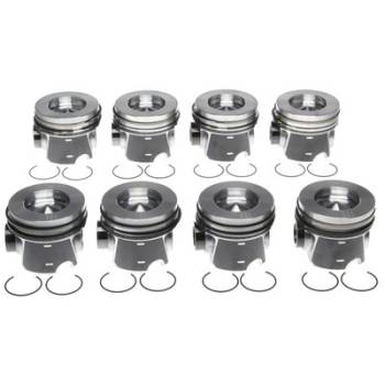 Clevite Engine Parts - Clevite Piston Set w/Rings Ford 6.4L Diesel 8 Pack