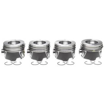 Clevite Engine Parts - Clevite Piston Set w/Rings 4 Pack GM 6.6L Duramax LH
