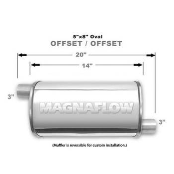 Magnaflow Performance Exhaust - Magnaflow Stainless Muffler 3" Offset In/Offset Out