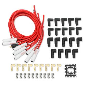 Mallory - Mallory Pro Sidewinder Plug Wire Set w/Ceramic Boots Red