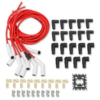 Mallory - Mallory Pro Sidewinder Plug Wire Set w/Ceramic Boots Red