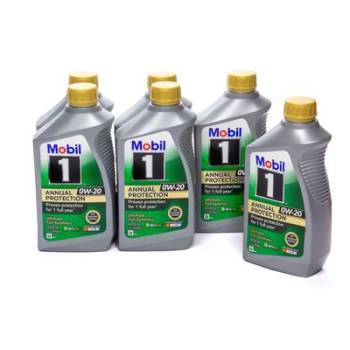 Mobil 1 - Mobil 1 0w20 Synthetic Oil Case 6x1 Quart Annual Protection