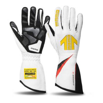 Momo - Momo Corsa R Racing Gloves - White - X-Large