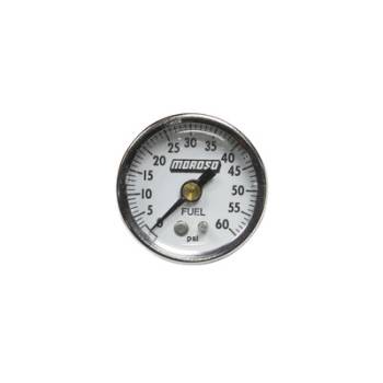 Moroso Performance Products - Moroso Fuel Pressure Gauge 0-60 psi 1-1/2" White