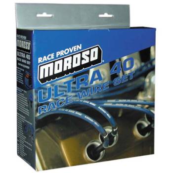 Moroso Performance Products - Moroso Ultra 40 Spark Plug Wire Set Sleeved Black