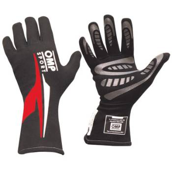 OMP Racing - OMP OS 60 Gloves Black And Red LG FIA/SFI