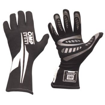 OMP Racing - OMP OS 60 Gloves Black And White XL FIA/SFI