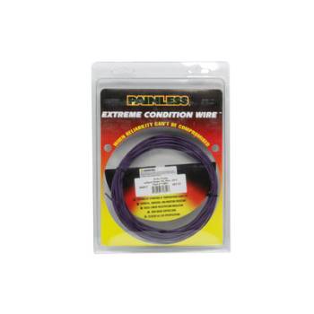 Painless Performance Products - Painless 18 Gauge Purple TXL Wire w/Black Stripe (25 Ft.)