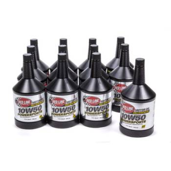 Red Line Synthetic Oil - Red Line 10w50 Powersports Motor Oil Case 12x1 Quart