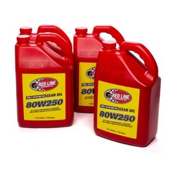 Red Line Synthetic Oil - Red Line 80w250 Gear Oil Gl-5 Case 4 x 1 Gallon