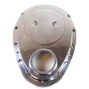Racing Power - Racing Power 2-Pc Timing Chain Cover SB Chevy Polished Aluminum
