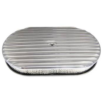 Racing Power - Racing Power Polished Aluminum 15X2 All Finned Air Cleaner Kit Paper