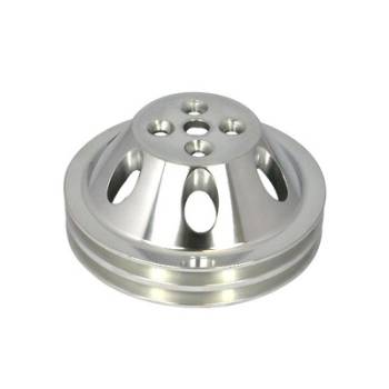 Racing Power - Racing Power Polished Aluminum SB Chevy Double Groove Pulley