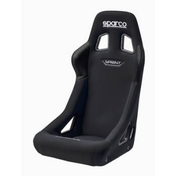 Sparco - Sparco Seat - Sprint Sky - Non-Reclining - FIA Approved - Side Bolsters - Harness Openings - Steel Frame - Fire-Retardant Non-Slip Fabric - Black
