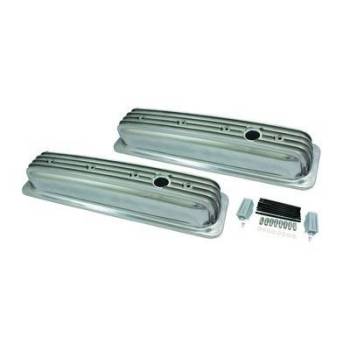 Specialty Products - Specialty Products Valve Covers 1987-99 SB Chevy Finned with Hole