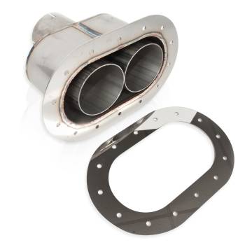 Stainless Works - Stainless Works Through body Exhaust Tip Oval Style 2.5" Inlet
