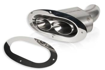 Stainless Works - Stainless Works Through body Exhaust Tip Angled-Oval 3" Inlet