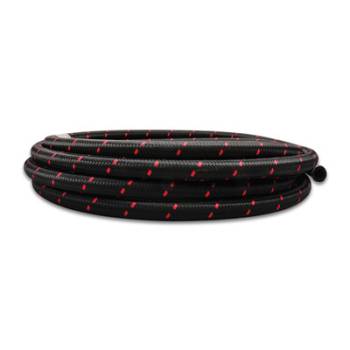 Vibrant Performance - Vibrant Performance 10 Ft. Roll -4 Black Red Nylon Braided Flex Hose