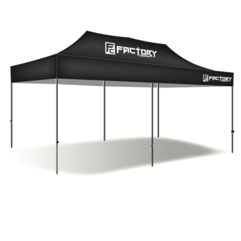 Factory Canopies - Factory Canopies Pro Grade Canopy Top - 10 x 20 Ft. - Fire / Water Resistant Fabric - Black
