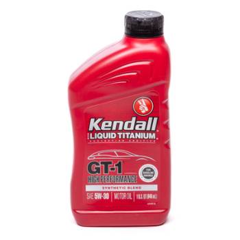 Kendall Oil - Kendall GT-1 High Performance 5W30 Semi-Synthetic Motor Oil - 1 Quart