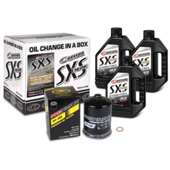 Maxima Racing Oils - Maxima SxS 5W50 Synthetic Oil Change Kit - Includes Oil & Oil Filter - Fits Polaris