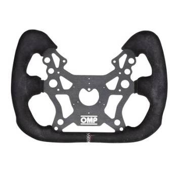 OMP Racing - OMP 310 GT Steering Wheel - 315 mm Diameter - 6 Spoke - Flat - Suede Leather Grip - Aluminum - Black