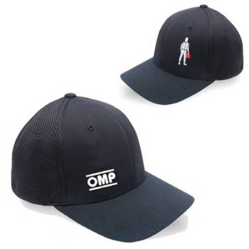 OMP Racing - OMP OMP Logo Hat - Fitted - Small / Medium - Black