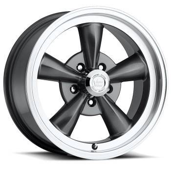 Vision Wheel - Vision Wheel Legend 5 Wheel - 15 x 8" - 3.750" BS - 5 x 5.00" - Machined Lip - Gray
