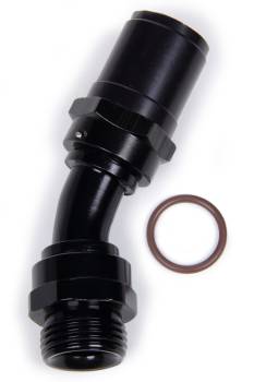 Fragola Performance Systems - Fragola Race-Rite Crimp-On 30 Degree Hose End - 12 AN Hose Crimp to 12 AN Female - Black Anodized