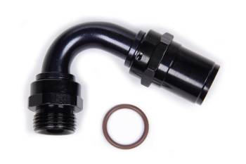 Fragola Performance Systems - Fragola Race-Rite Crimp-On 120 Degree Hose End - 12 AN Hose Crimp to 12 AN Female - Black Anodized