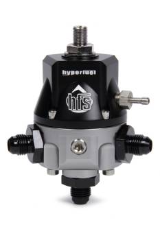 FST Performance - FST Performance Fuel Pressure Regulator - 3 to 15 psi - Inline - 6 AN Inlet - 6 AN Outlet - Aluminum - Black Anodized - E85 / Gas