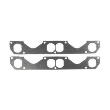 Clevite Engine Parts - Clevite Header Gasket - 1.350 x 1.700" Rounded Rectangle - Steel - Core Graphite - SB Chevy (Pair)