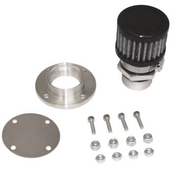 Moroso Performance Products - Moroso Breather - Bolt-On - Round - 1" Threaded Bung - Clamp-On Filter - Bung / Hardware Included