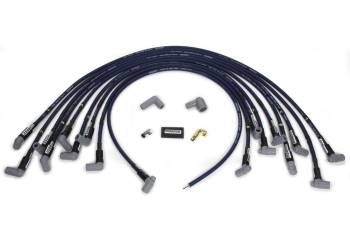 Moroso Performance Products - Moroso Ultra 40 Race Spiral Core Spark Plug Wire Set - 8.65 mm - Blue - 90 Degree Plug Boots - HEI / Socket Style - BB Chevy