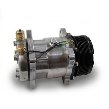 Racing Power - Racing Power Sanden 508 Air Conditioning Compressor - R-134A - 7 Rib Serpentine Pulley - Black