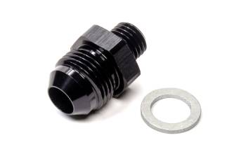 Vibrant Performance - Vibrant Straight Adapter - 8 AN Male to 12 mm x 1.50 Inverted Flare Male - Black Anodized