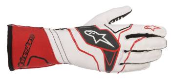 Alpinestars - Alpinestars Tech-KX v2 Karting Glove - White/Red/Black - Size S